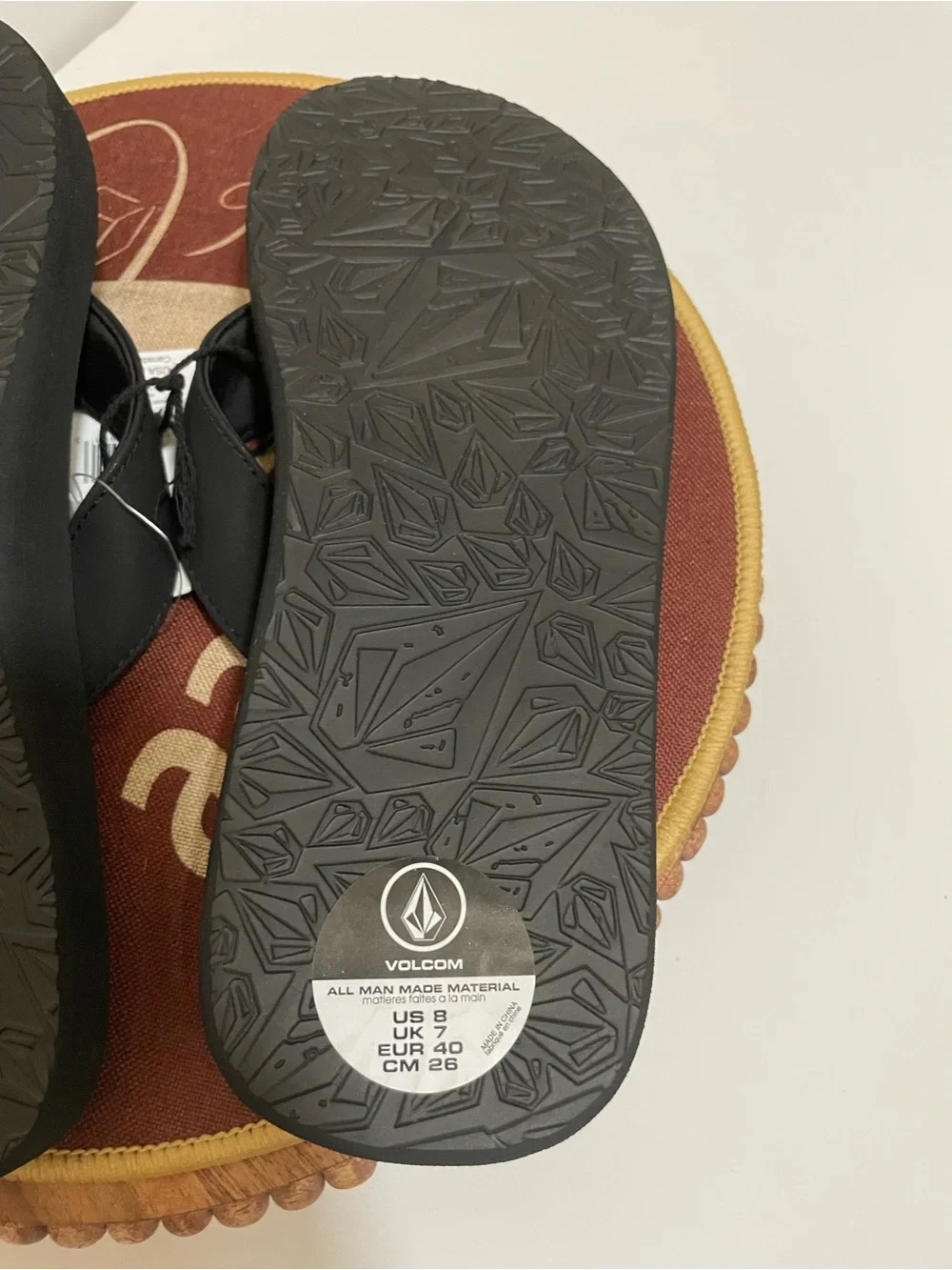 Volcom Black Men's Logo Thong Sandals